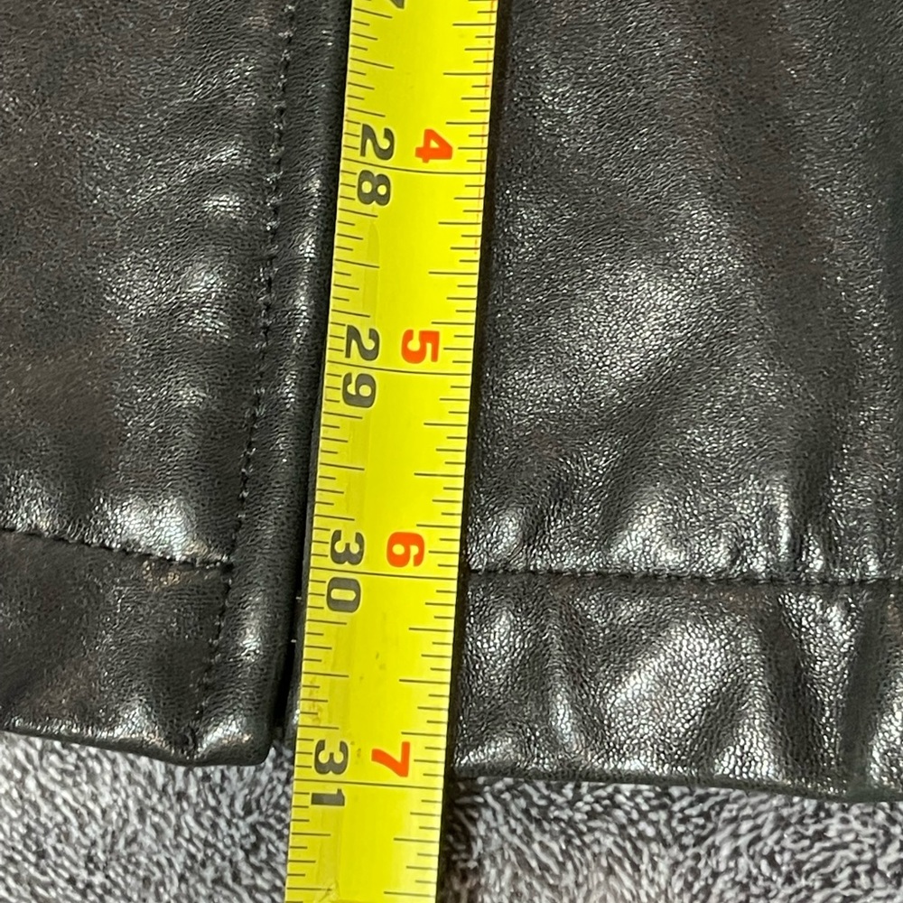 Adler Collection Genuine Lambskin Leather Jacket Belted Coat Black Size Medium - Picture 15 of 16
